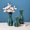 Wholesale of new Nordic light luxury ceramic electroplated vases, wedding soft furnishings, courtyard handicrafts, living room dining tables, home decorations and flower vases Specification image